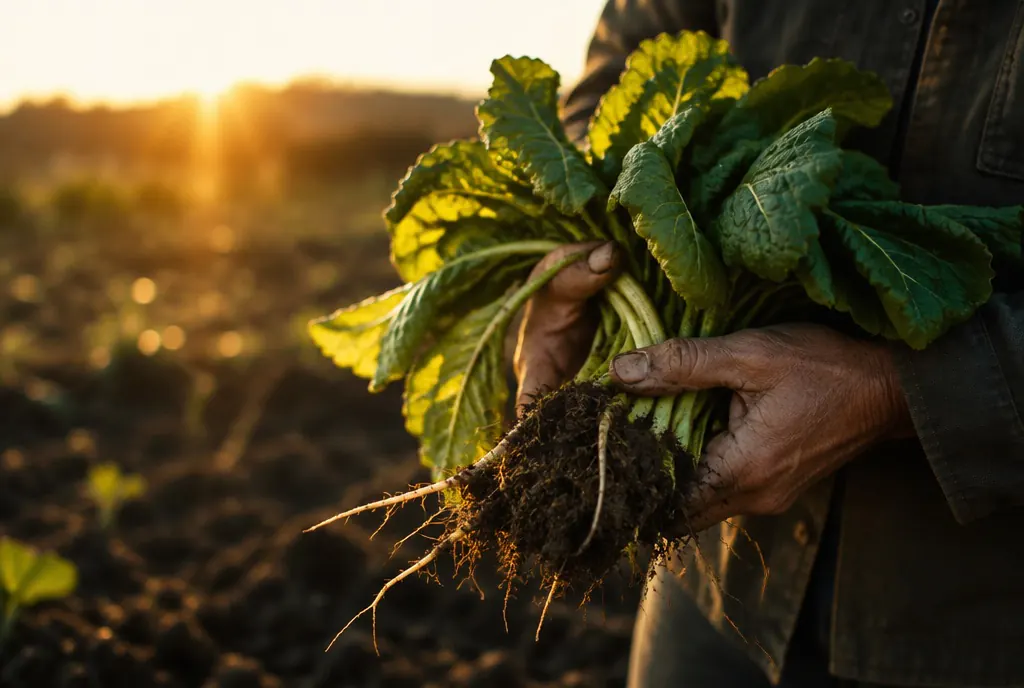 Hands harvesting organically grown Tanzanian produce