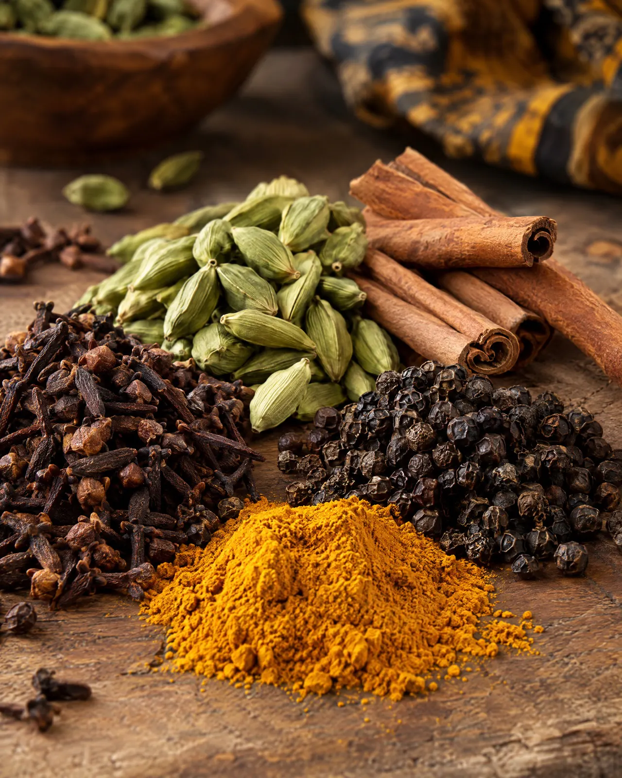 Zanzibar spices — cloves, cinnamon, cardamom